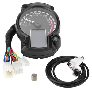 Waterproof LCD Display Motorcycle Digital Speedometer Odometer Tachometer - Picture 1 of 9