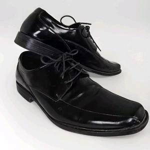 Stacy Adams Herren Schwarz Leder Oxford Elegant Schuhe Größe 12 W Eckige Zehe Schnürung - Bild 1 von 11