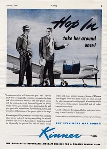 1945 Kinner Aircraft Engine Ad 7/12/2025j - Picture 1 of 1