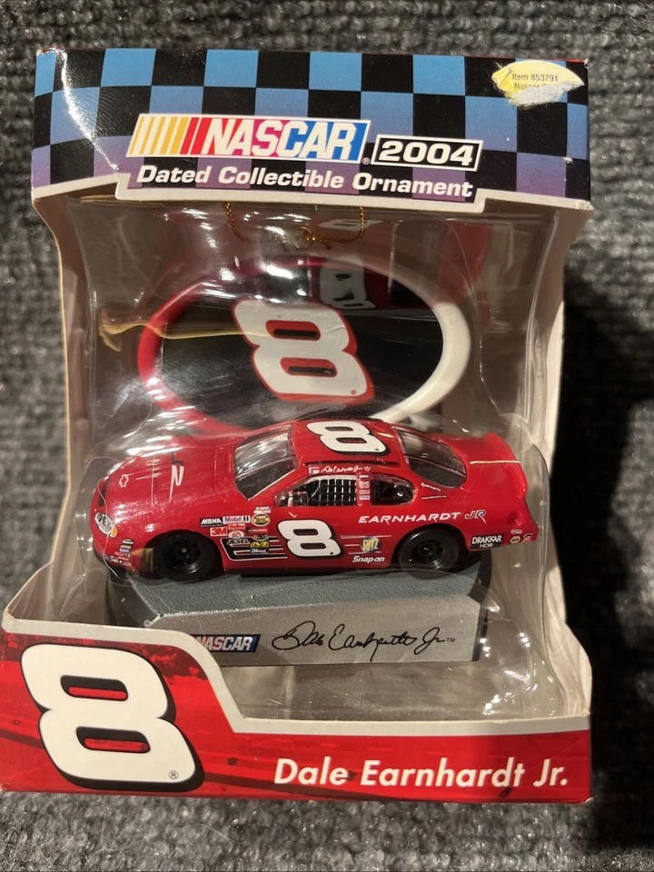 NASCAR 04-06 Trevco Collectible Christmas Ornament #8 Dale Earnhardt Jr Set of 2