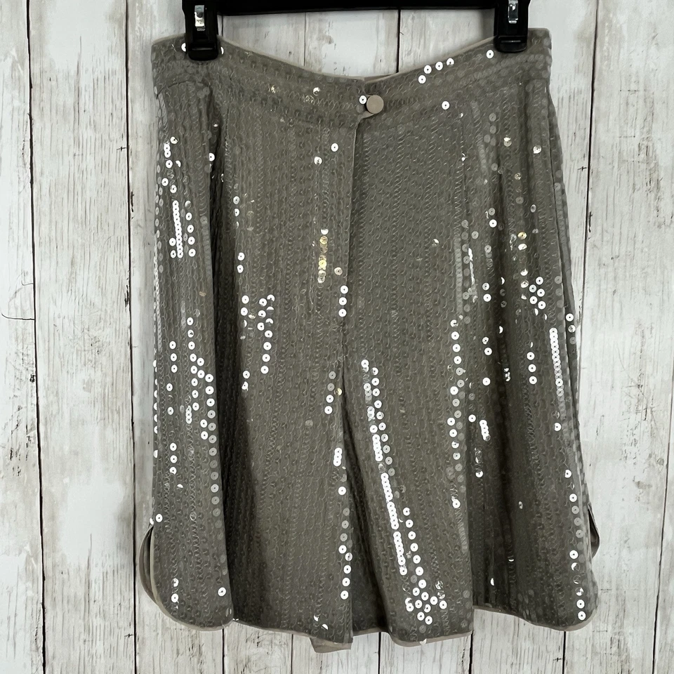 Pantalones Cortos Giorgio Armani Mujer Talla 46/12 Hasta la Rodilla Taupe Elegante Dinero Antiguo Foto 1 de 4