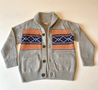 Suéter Cárdigan Gris Hada Cuello Chal Algodón Pequeño Gymboree 6-7 Usado Una Vez Foto 1 de 4