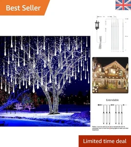 Outdoor Christmas Lights, Meteor Shower Lights Snow Falling Lights 12 inch 10... - Picture 1 of 9
