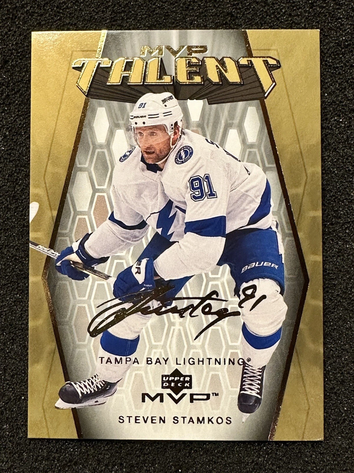 2023-24 UD MVP TALENT GOLD SCRIPT #MT-63 STEVEN STAMKOS TAMPA BAY