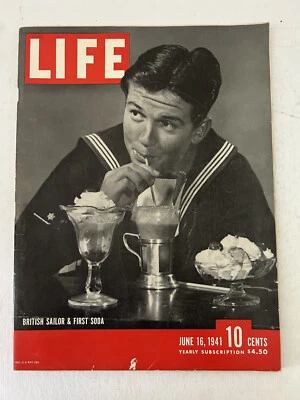 Life Magazine June 16, 1941, Mediterranean War, Tobruck, Convoys Foto 1 de 3