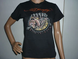 Ed Hardy Shirt T-Shirt Ed Hardy Gr M T-Shirt Shirt Bulldogge marineblau Strass - Bild 1 von 5