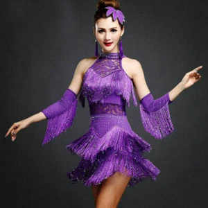 2025 Baile Latino Salón Baile Vestido Vestido Ropa de Baile Disfraces Conjunto - Imagen 1 de 3