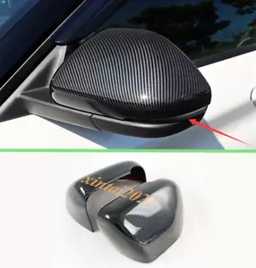 2P Carbon Fiber Side Door Rearview Mirror Cover Trim For Mazda 3 Axela 2019-2022 - Foto 1 di 6