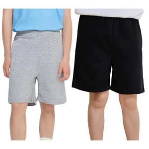 Boy Cotton Athletic Shorts Sports Running Short Pants Bottoms Soccer Basketball - Picture 1 of 23