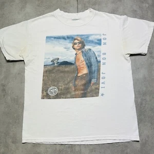 T-shirt vintage bon jovi band uomo bianco medio 2003 rock n roll y2k nostalgia - Foto 1 di 11