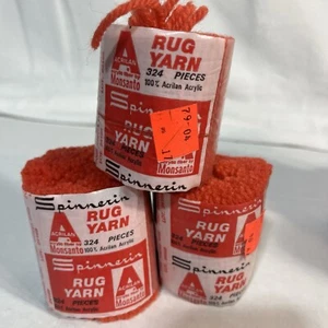 Rug Yarn Precut Latch Hook Large Lot 26 Various Colors Spinnerin , Bernet - Picture 1 of 10