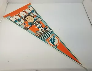 VTG RARE Miami Dolphins Dan Marino 1994 NFL Wincraft Pennant Palm Tree - MINT - Picture 1 of 6