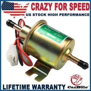 Universal 12V Electric Fuel Pump 4-7 PSI HEP-02A Low Pressure Gas Diesel Inline - Picture 1 of 12