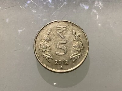 India 5 Rupees 2012 Circulated - Image 1 of 2