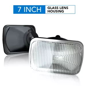 For 1982-1985 Renault Fuego 7" Square HEADLIGHT Sealed Beam Glass Housing H6054 - Picture 1 of 12