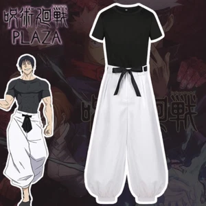 Anime Jujutsu Kaisen Toji Fushiguro T-shirt Pants Suit Cosplay Halloween Costume - Picture 1 of 21