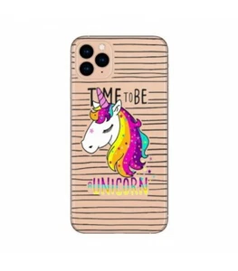 Case IPHONE 11 Licorne Striped Unicorn Arc Sky Rainbow Star Transparent - Picture 1 of 1