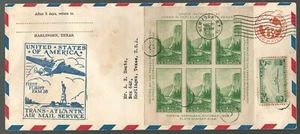 US First Flight Cover New York to France 1939 Yosemite National Park El Capitan - Picture 1 of 2
