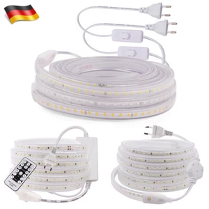 Striscia LED 220V 230V striscia SMD 2835 bianco caldo bianco freddo barra nastro dimmerabile - Foto 1 di 11