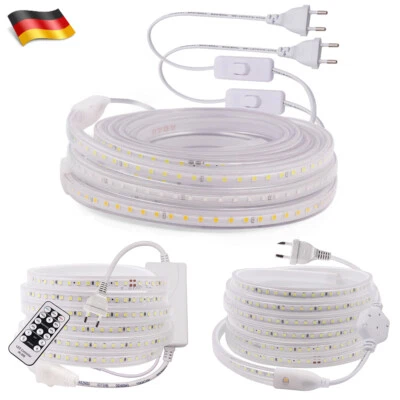 Striscia LED 220V 230V striscia SMD 2835 bianco caldo bianco freddo barra nastro dimmerabile - Immagine 1 di 4