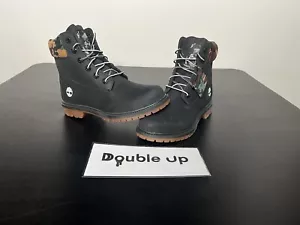 Timberland Heritage 6 inch waterproof boot black nubuck camo Size Women 8 - Picture 1 of 4