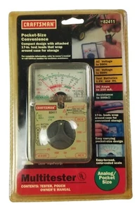Multímetro Multitester Bolsillo Analógico De Colección Sears Craftsman NOS 82411 Raro - Imagen 1 de 8