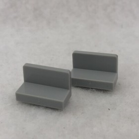 LEGO 4865b Light Bluish Gray Panel 1 x 2 x 1 with Rounded Corners (x2)