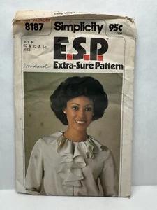 Blusa Simplicity 8187 Misses Top con Volantes Patrón 10-14 *Sin Cortar - Imagen 1 de 2