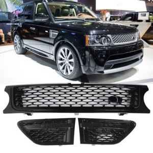 Grille Air Side Vents Black Mesh Kit For Range Rover Sport 2010/2011/2012/2013 - Picture 1 of 10