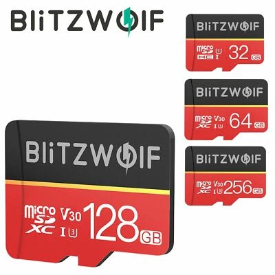 BlitzWolf Class 10 V30 1080p FHD 32GB 64GB 128GB 256GB Micro SD TF Memory Card - Image 1 of 4