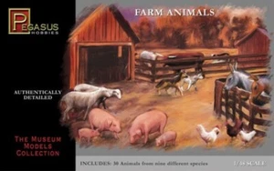 PEGASUS 7006 1/48 animales de granja 30ps PGS7006-W - Imagen 1 de 1
