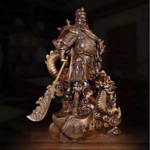 Resin Guan Gong Statue fengshui Buddha statue guanyu Chinese gift sculpture 关公 - Picture 1 of 23