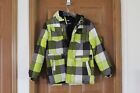 Girls Artic Quest Jacket Hooded Size (L 14-16) Black & lime Green