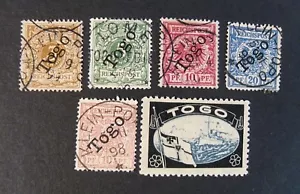 DEUTSCHLAND,GERMANY,KOLONIEN 1897 TOGO "Fr.di Germania SVR" 5 V. USED+ Vignette - Bild 1 von 1