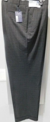 NEW Ralph Lauren The Comfort Flex Pant Pleated w/ cuff Dark Charcoal Plaid - Image 1 of 4