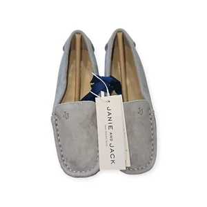 Neu Janie and Jack Wildleder Fahrschuhe Jungen 11 grau Leder - Bild 1 von 6