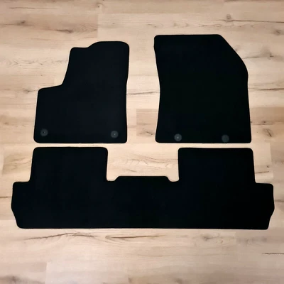 Car Floor Mats Velour for Peugeot 3008 Waterproof Black Carpet Rugs Auto Liners - Image 1 of 4