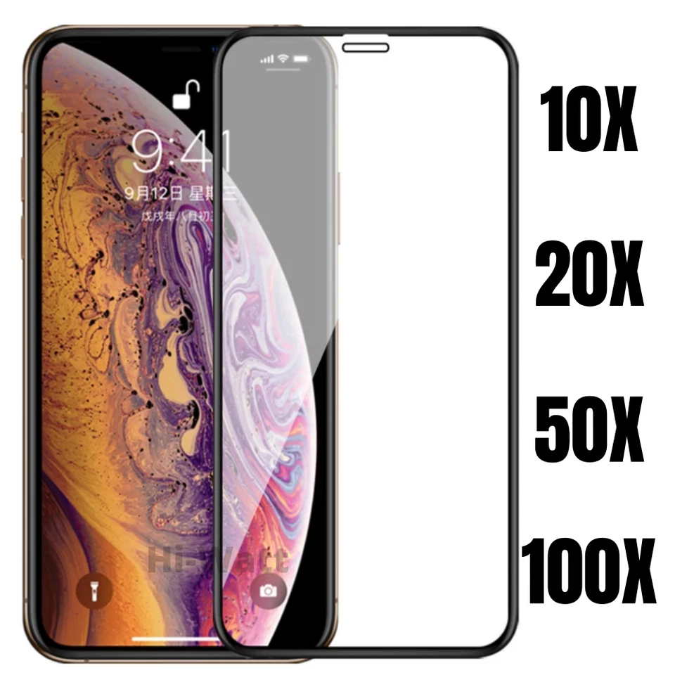 Wholesale Bulk Full Coverage Tempered Glass For iPhone 12 11 XR Screen Protector - Image 1 of 4