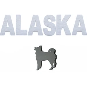 Stainless Steel ALASKA & Husky Emblem - LUXFX2678 - Bild 1 von 3