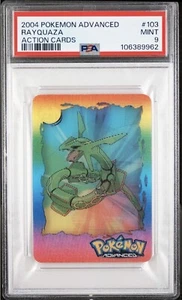 Pokémon Advanced Action Card Lenticular 2004 Rayquaza PSA 9 RARE Holo - Picture 1 of 1