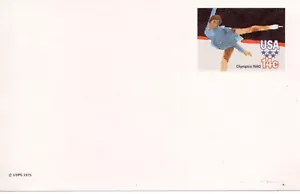 US Scott # UX 82, 1980 14 Cent Olympics 1980 Figure Skater Postal Card Unused - Picture 1 of 2