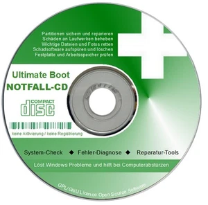 PC-Hilfe BOOT & NOTFALL-CD für Windows XP-Vista-7-8 DATENRETTUNG System Check - Bild 1 von 1