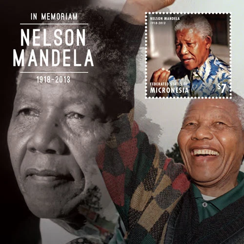 Micronesia 2014 - Nelson Mandela - Souvenir Stamp Sheet - Scott #1081 - MNH - Image 1 of 1