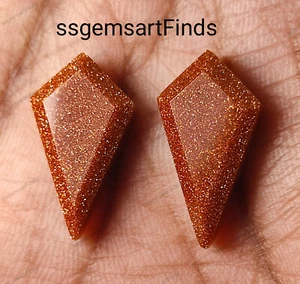 Piedra preciosa suelta suelta de piedra arenisca en forma de cometa de oro natural para hacer joyas - Imagen 1 de 10
