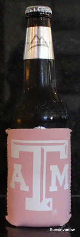 Texas A&M Aggies Koozie Pink NCAA Licensed Cans Bottles Football Beer Coole Cover
