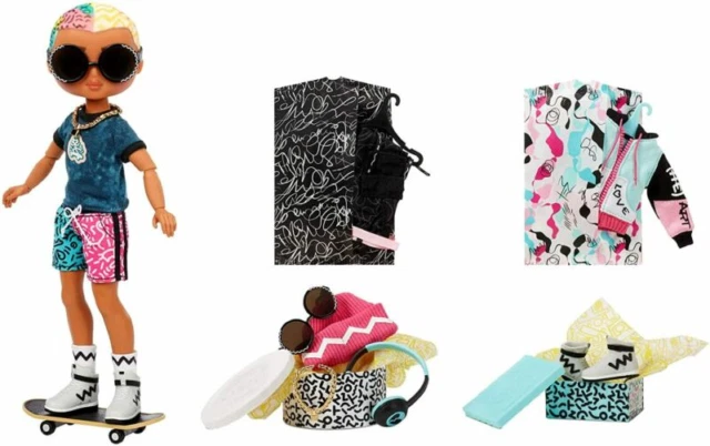 L.O.L. Surprise! OMG Guys Fashion Doll Cool Lev with 20 Surprises Set