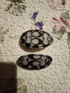 COACH Black Glitter Monogram Lettering. Set Of 2 - Picture 1 of 3