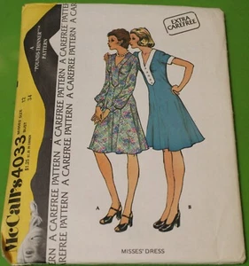 1970s Vintage McCALLS Pattern 4033 Misses Dress Size 12 Bust 34 - Bild 1 von 2