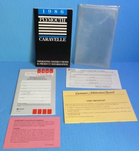86 1986 Plymouth Caravelle manual del propietario - Imagen 1 de 1