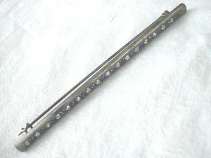 * BIJOU FANTAISIE ANCIENNE BROCHE STRASS 10 cm - Foto 1 di 3